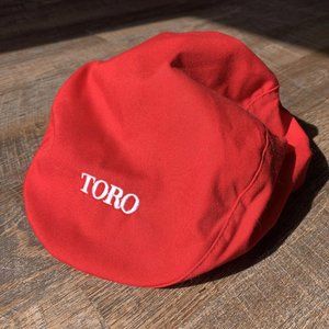 Vintage 80’s TORO Tractor Mower Red Snapback Flat Hat Newsboy Baseball Cap New